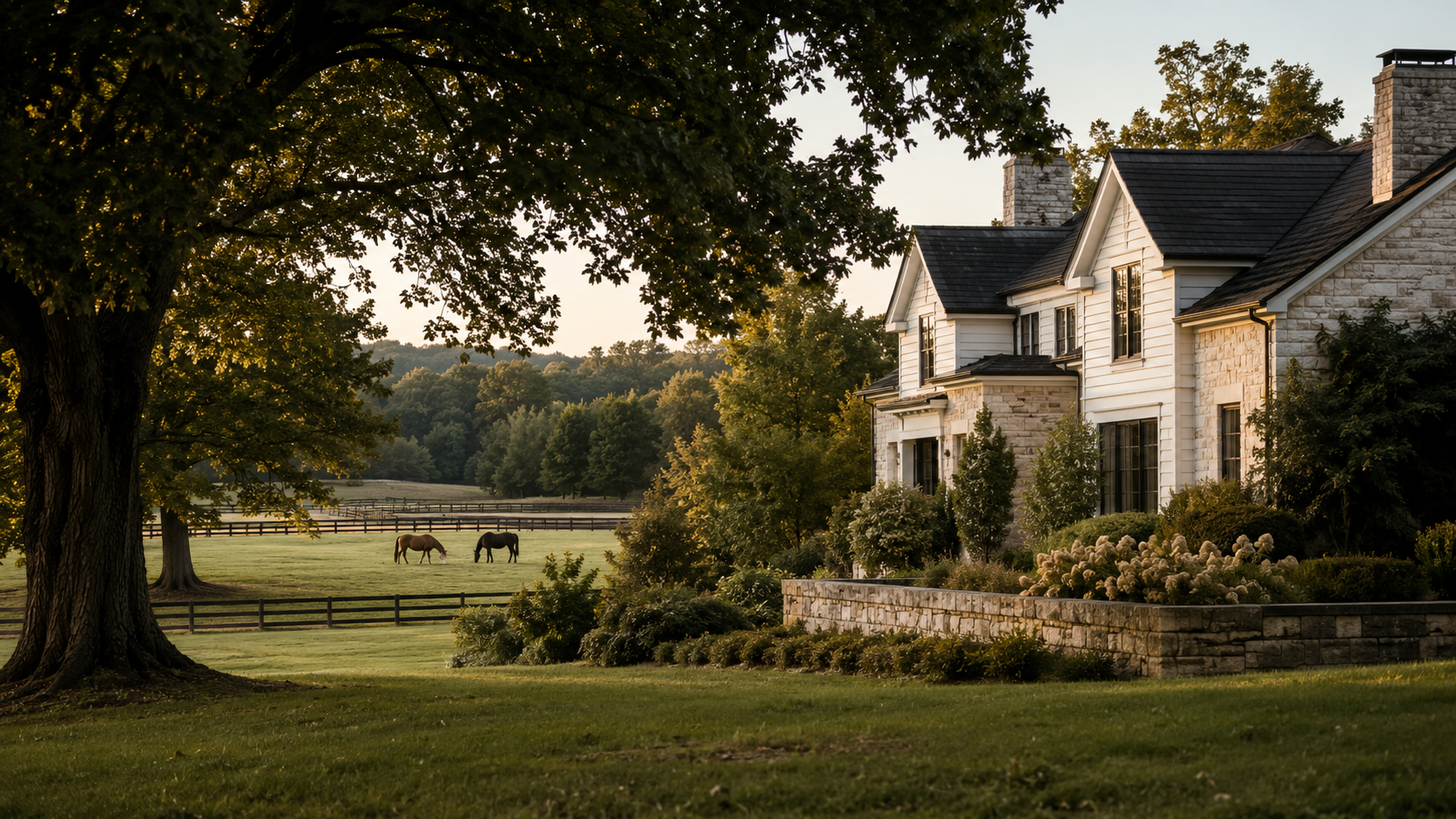 Country home and open land in a peaceful rural setting